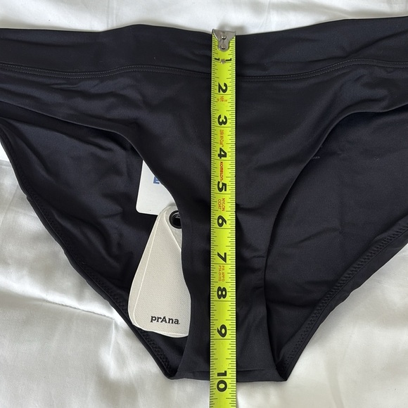 NWT Prana Summer Wave Solid Black mid rise full coverage Swim Bikini Bottom - Picture 10 of 13